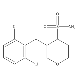 3-(2,6-dichlorobenzyl)tetrahydro-2H-pyran-4-sulfonamide结构式