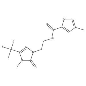 4-methyl-N-[2-[4-methyl-5-oxo-3-(trifluoromethyl)-1,2,4-triazol-1-yl]ethyl]thiophene-2-carboxamide Structure