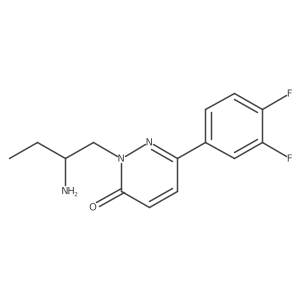 3(2H)-Pyridazinone, 2-[(2S)-2-aminobutyl]-6-(3,4-difluorophenyl)- Structure