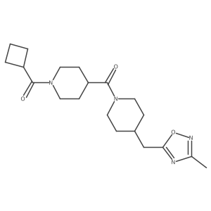 1-(Cyclobutylcarbonyl)-4-({4-[(3-methyl-1,2,4-oxadiazol-5-yl)methyl]-1-piperidinyl}carbonyl)piperidine Structure