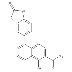 4-Amino-8-(2,3-dihydro-2-oxo-1H-indol-5-yl)-3-cinnolinecarboxamide Structure