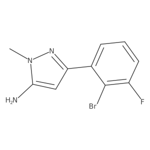 3-(2-bromo-3-fluorophenyl)-1-methyl-1H-pyrazol-5-amine结构式