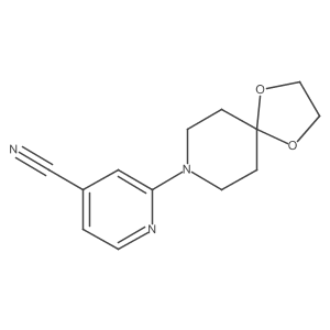 2-(1,4-Dioxa-8-azaspiro[4.5]decan-8-YL)isonicotinonitrile Structure
