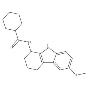 N-(6-methoxy-2,3,4,9-tetrahydro-1H-carbazol-1-yl)cyclohexanecarboxamide Structure
