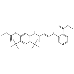 Methyl 2-((3-((2,4-di-tert-butyl-5-((methoxycarbonyl)oxy)phenyl)amino)-3-oxoprop-1-en-1-yl)amino)benzoate结构式