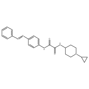 N-(1-Cyclopropyl-4-piperidinyl)-N'-[4-(phenyldiazenyl)phenyl]ethanediamide Structure