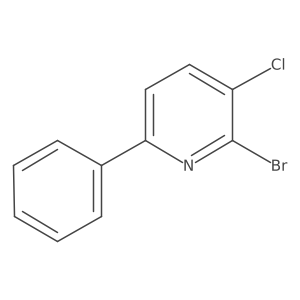 2-Bromo-3-chloro-6-phenylpyridine结构式
