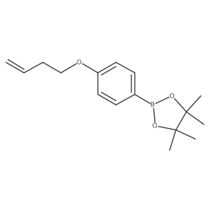 2-(4-(But-3-en-1-yloxy)phenyl)-4,4,5,5-tetramethyl-1,3,2-dioxaborolane结构式