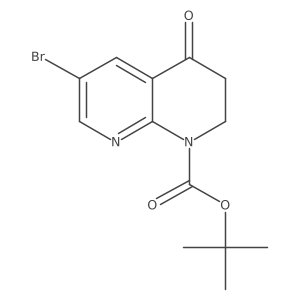 tert-Butyl 6-bromo-4-oxo-3,4-dihydro-1,8-naphthyridine-1(2H)-carboxylate结构式