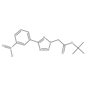 tert-Butyl [5-(3-nitrophenyl)tetrazol-2-yl]acetate结构式