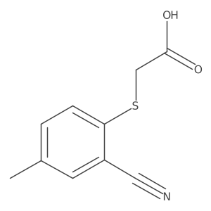 2-[(2-Cyano-4-methylphenyl)sulfanyl]acetic acid结构式