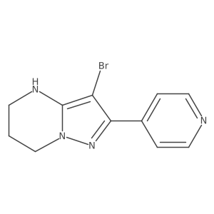4-{3-bromo-4H,5H,6H,7H-pyrazolo[1,5-a]pyrimidin-2-yl}pyridine Structure