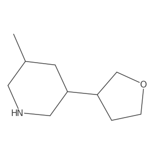 3-Methyl-5-(oxolan-3-yl)piperidine结构式
