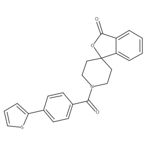 1'-(4-(thiophen-2-yl)benzoyl)-3H-spiro[isobenzofuran-1,4'-piperidin]-3-one结构式