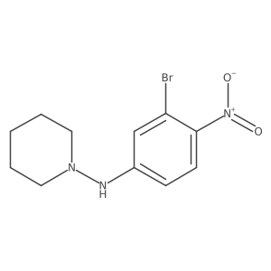 2-Bromo-4-(piperidin-1-ylamino)nitrobenzene Structure