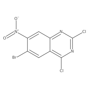 6-Bromo-2,4-dichloro-7-nitroquinazoline结构式