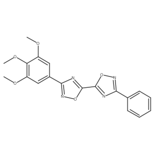 3-Phenyl-3'-(3,4,5-trimethoxyphenyl)-5,5'-bi-1,2,4-oxadiazole Structure