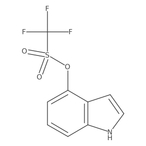 Trifluoromethanesulfonic acid 1H-indol-4-yl ester结构式