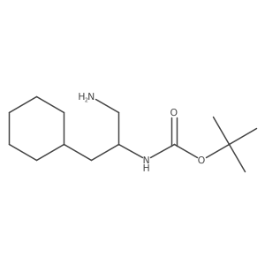 tert-butyl N-(1-amino-3-cyclohexylpropan-2-yl)carbamate结构式