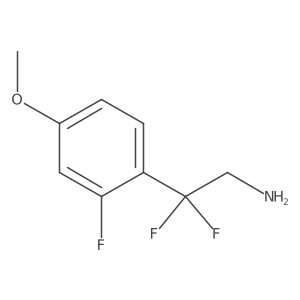 2,2-Difluoro-2-(2-fluoro-4-methoxyphenyl)ethan-1-amine Structure