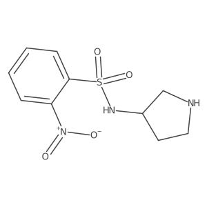 2-nitro-N-[(3S)-pyrrolidin-3-yl]benzene-1-sulfonamide结构式