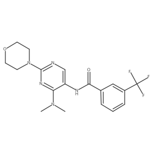 N-(4-(dimethylamino)-2-morpholinopyrimidin-5-yl)-3-(trifluoromethyl)benzamide Structure
