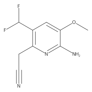 2-(6-Amino-3-(difluoromethyl)-5-methoxypyridin-2-yl)acetonitrile结构式