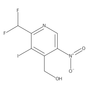 2-(Difluoromethyl)-3-iodo-5-nitropyridine-4-methanol Structure