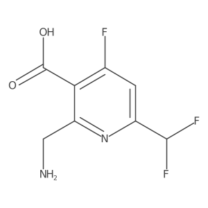 2-(Aminomethyl)-6-(difluoromethyl)-4-fluoropyridine-3-carboxylic acid Structure