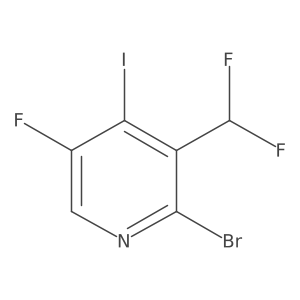 2-Bromo-3-(difluoromethyl)-5-fluoro-4-iodopyridine Structure