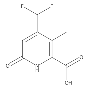 4-(Difluoromethyl)-6-hydroxy-3-methylpicolinic acid Structure