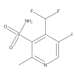 4-(Difluoromethyl)-5-iodo-2-methylpyridine-3-sulfonamide结构式