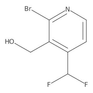 (2-Bromo-4-(difluoromethyl)pyridin-3-yl)methanol结构式