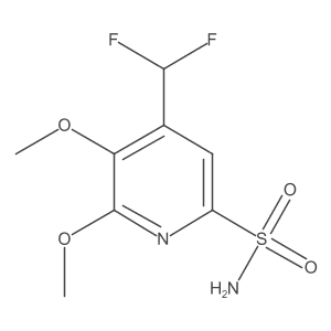 4-(Difluoromethyl)-5,6-dimethoxypyridine-2-sulfonamide结构式