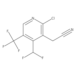 2-(2-Chloro-4-(difluoromethyl)-5-(trifluoromethyl)pyridin-3-yl)acetonitrile Structure