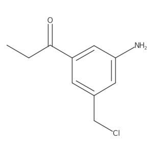 1-(3-Amino-5-(chloromethyl)phenyl)propan-1-one结构式