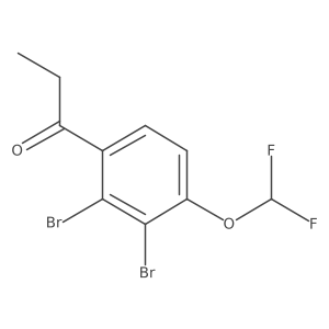 1-[2,3-dibromo-4-(difluoromethoxy)phenyl]propan-1-one结构式