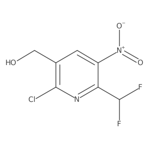 (2-Chloro-6-(difluoromethyl)-5-nitropyridin-3-yl)methanol Structure