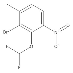 2-Bromo-3-difluoromethoxy-4-nitrotoluene结构式