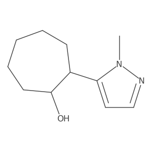 (1S*,2R*)-2-(1-Methyl-1H-pyrazol-5-yl)cycloheptanol Structure