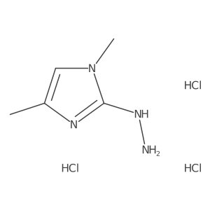 (1,4-Dimethylimidazol-2-yl)hydrazine;trihydrochloride结构式