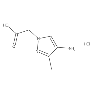 2-(4-amino-3-methyl-1H-pyrazol-1-yl)acetic acid hydrochloride Structure