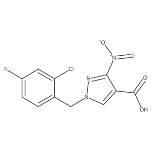 1-(2-chloro-4-fluorobenzyl)-3-nitro-1H-pyrazole-4-carboxylic acid Structure