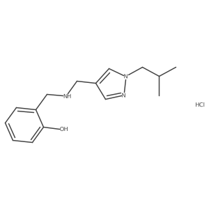 2-({[(1-isobutyl-1H-pyrazol-4-yl)methyl]amino}methyl)phenol结构式