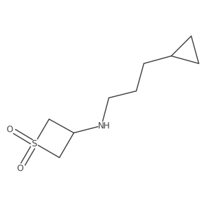 3-((3-Cyclopropylpropyl)amino)thietane 1,1-dioxide结构式