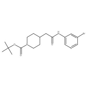 Tert-butyl 4-(2-((5-bromopyridin-3-yl)amino)-2-oxoethyl)piperidine-1-carboxylate Structure
