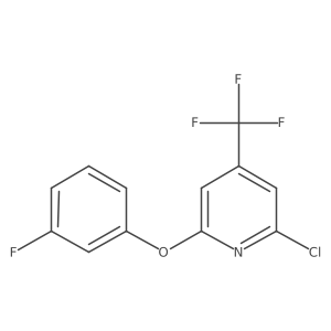 2-Chloro-6-(3-fluoro-phenoxy)-4-trifluoromethyl-pyridine结构式