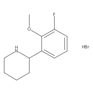 2-(3-Fluoro-2-methoxyphenyl)piperidine hydrobromide结构式