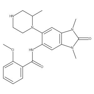 N-[2,3-Dihydro-1,3-dimethyl-6-[(2S)-2-methyl-1-piperazinyl]-2-oxo-1H-benzimidazol-5-yl]-2-methoxybenzamide Structure