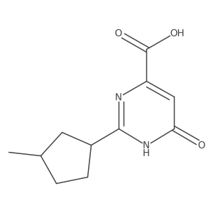 2-(3-Methylcyclopentyl)-6-oxo-3,6-dihydropyrimidine-4-carboxylic acid Structure